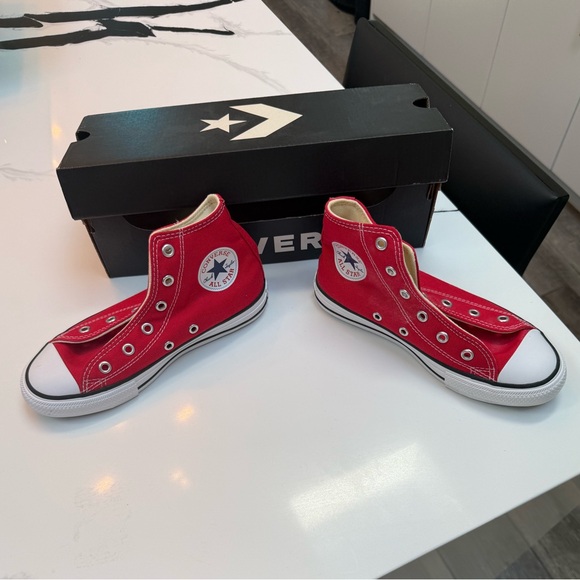 Converse All-Star Red Canvas High-Tops - Picture 1 of 7